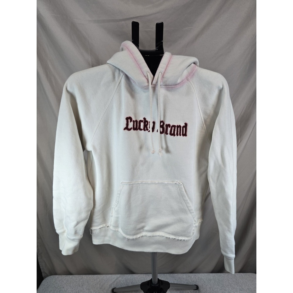 Vintage‎ Lucky Brand Sweatshirt In White, Size L "Knit Wear" Y2K